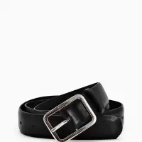 Ремень жен 05-01-02-01, Июнь2505, 3*0,3*110 см, без винта, пряж мат металл, 1 прокол, черный   10903