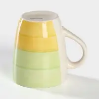 Кружка керамическая Доляна &laquo;Подсолнух&raquo;, 360 мл, цвет зелёный