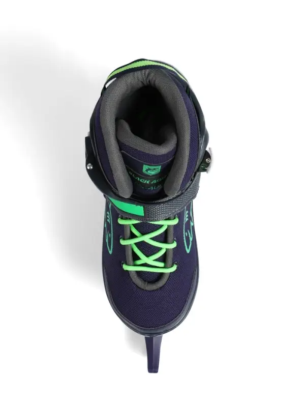 Коньки раздвижные BlackAqua, р. 39-42, для фитнеса, синие, зелёные