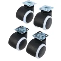 Колесо мебельное ТУНДРА, d=50 мм, на площадке 35х35 мм, набор 4 шт