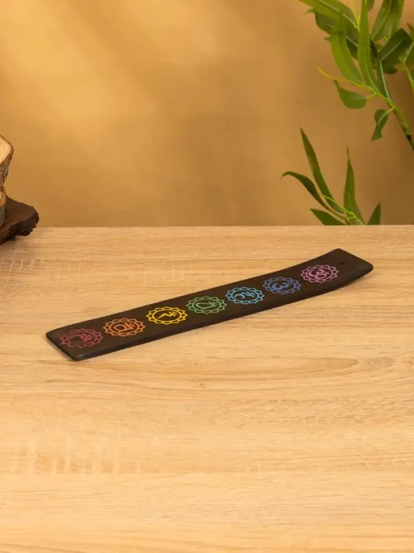 Подставка под благовония "7 чакр" 28,5х5 см, дерево