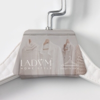 Плечики - вешалки для одежды LaDо́m Eliot, 44&times;24 см, 3 шт, широкие плечики, цвет белый