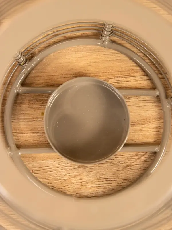 Подсвечник фонарь 14,5х14,5х13,5 см, для свечи 4 см. металл, цв. серый