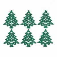 Декор "Зеленые елочки", набор 6 шт.