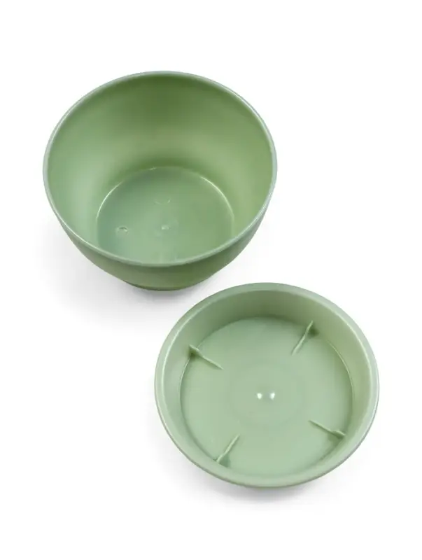 Горшок для цветов с поддоном 0,5 л d12,5см h7 см "Фиалочка" зеленый перламутр