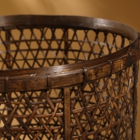 Корзина плетёная "Баскет" бамбук 39х39х50см, тёмная