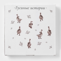 Менажница Доляна "Гуси" цвет белый  5 ячеек 25,5х3 см