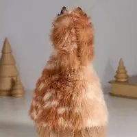 Кукла интерьерная "Девочка в меховой накидке, в шапке с рожками" 7х7х19 см