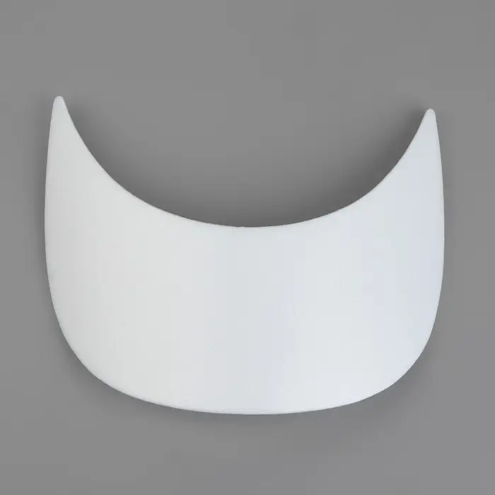 Козырёк для кепки, гнутый, 7&times;17.5&times;6 см, белый, цена за 1 штуку