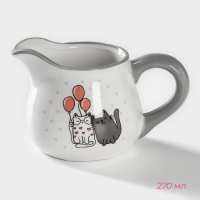 Набор сервировочный Доляна &laquo;Уютные коты&raquo;, 2 предмета: молочник 270 мл, сахарница 310 мл