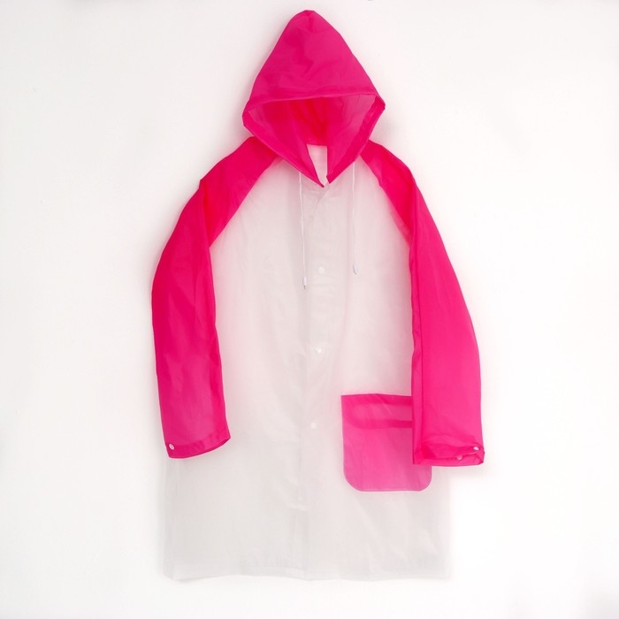 Дождевик детский &laquo;Гуляем под дождём&raquo;, розовый, XL