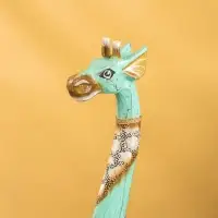 Сувенир "Жирафик" дерево 18х10х80 см, цв. бирюзовый