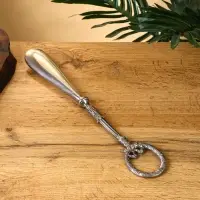 Ложка для обуви &laquo;Венок с бантиком&raquo;, латунь, 31 см