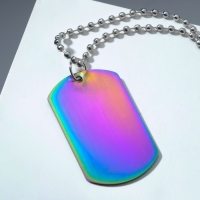 Кулон мужской &laquo;Жетон&raquo; жук, цвет бензиновый, 45 см