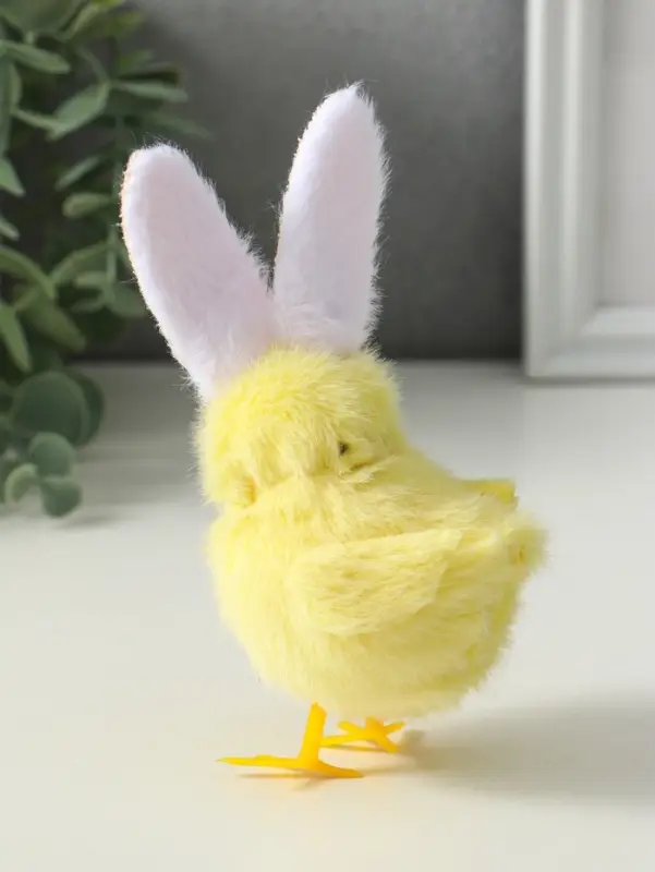 Сувенир пасхальный "Цыплёнок с зайчьими ушками" МИКС 5х6,5х12,5 см