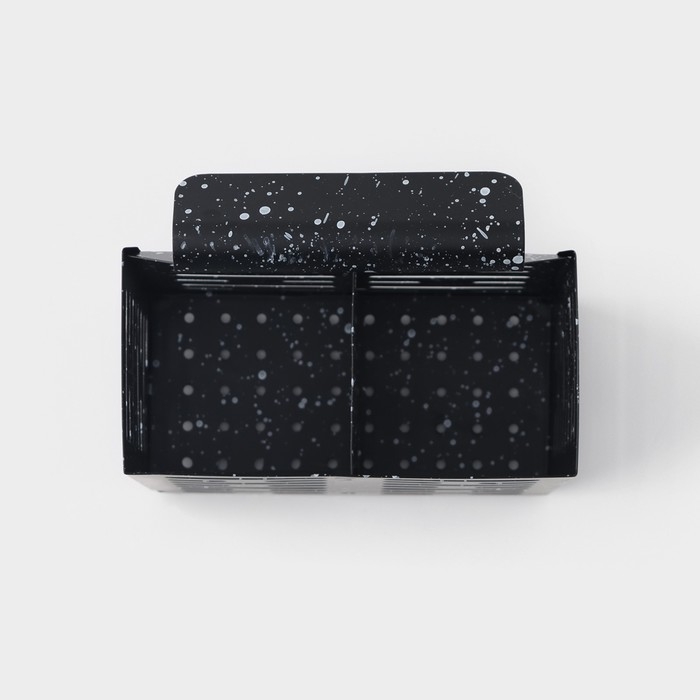 Сушилка для столовых приборов подвесная Доляна, 17,5&times;16,5&times;9 см, цвет чёрный