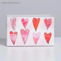 Коробка для капкейков, кондитерская упаковка, 2 ячейки &laquo;Любви&raquo;, 16 х 8 х 10 см