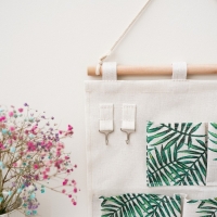 Органайзер подвесной с карманами Доляна &laquo;Тропики&raquo;, 4 отделения, 30&times;34 см