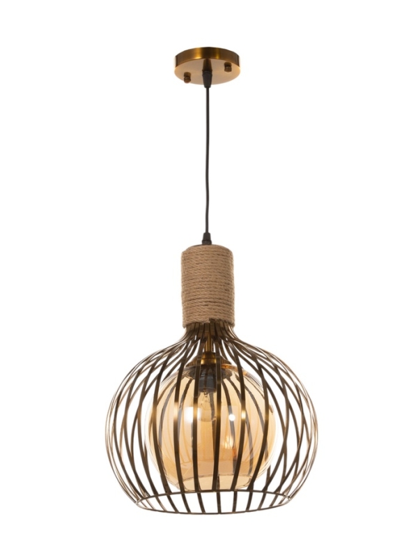 Светильник "Клубок" 1х40Вт Е27 медь 28х28х28см