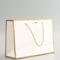 Пакет подарочный, белый, с бантом, 28 х 20 х 10 см