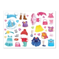 Наклейки &laquo;Наряди куколку. Сестрёнки&raquo;, 12 стр.