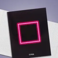 Тетрадь 48 листов в клетку Calligrata &laquo;Фигуры&raquo;, обложка мелованная бумага, блок №2 (серые листы) МИКС