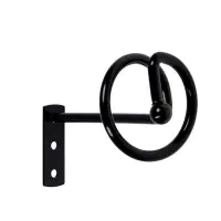 Крючок - держатель для штор на стену CAPPIO KS044, металлический, цвет черный, 2 шт