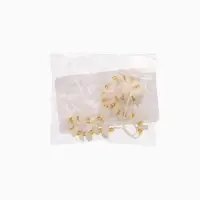 Браслет, длина 16 см, цв. белый, золотой