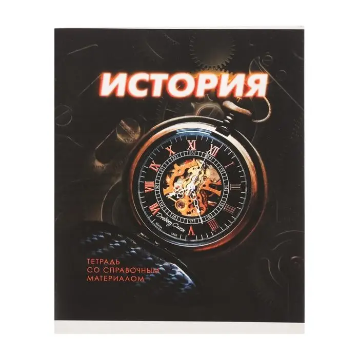 Тетрадь предметная 48 листов в клетку Calligrata &laquo;3D. История&raquo;, со справочным материалом, обложка мелованный картон, блок №2, белизна 75% (серые листы)