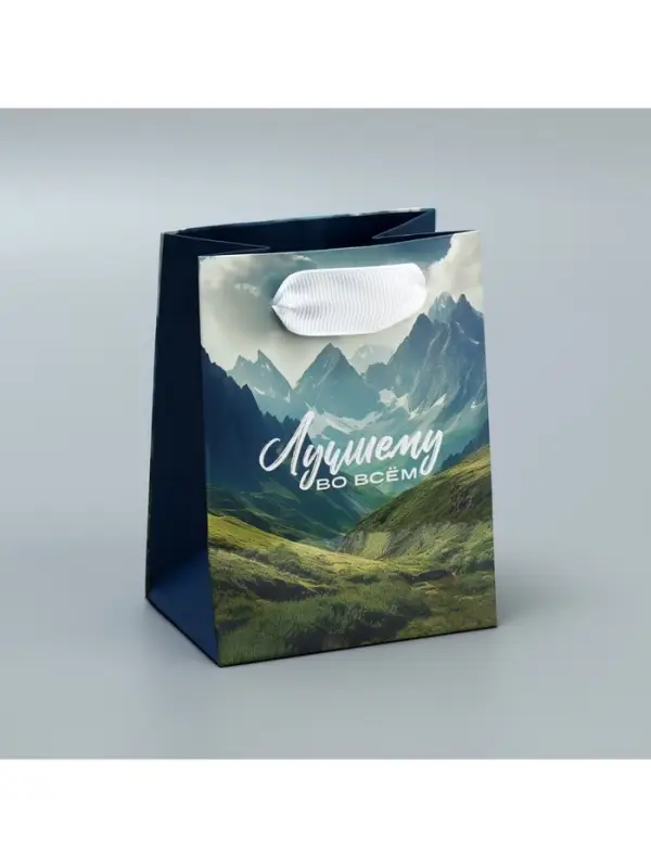 Пакет подарочный ламинированный, упаковка, &laquo;Лучшему во всём&raquo;, 9 х 12 х 6.5 см