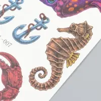 Переводные тату на тело цветные &laquo;Подводные мифы&raquo;, 21&times;14.8 см