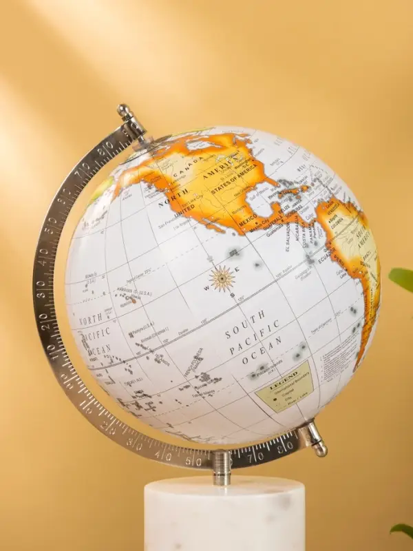 Глобус сувенирный, 23&times;20&times;32 см, подставка мрамор