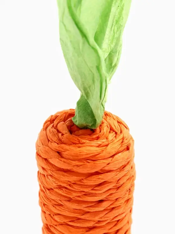 Игрушка-когтеточка для кошек "Морковка", 13 см, оранжевая