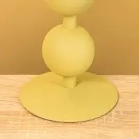 Подсвечник на 1 свечу текстурный "Оливковый" с 3 сферами 10х10х25 см