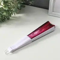 Веер пластик, текстиль "Олени" МИКС широкие лопасти 23 см