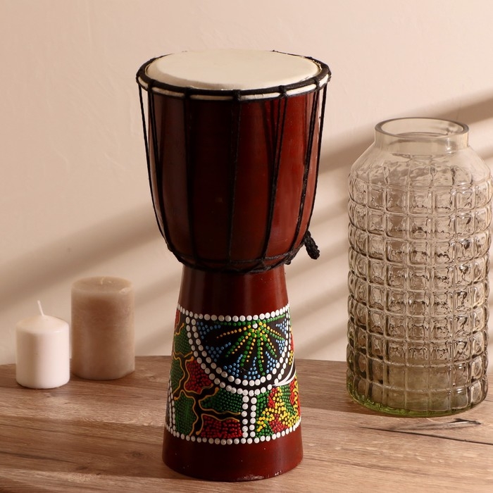 Сувенирный музыкальный инструмент "Барабан Джембе" 40х18х18 см