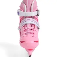 Коньки детские раздвижные BlackAqua, р. 30-33, для фитнеса, розовые