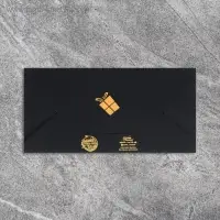 Конверт для денег &laquo;С днем рождения&raquo;, на черном крафте, тиснение, 16.5&times;8 см