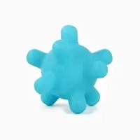 Игрушка пищащая "Мячик, шипы", 5 см, голубая