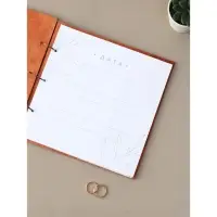 Книга пожеланий в дерев.обложке "Кольца", 21 х 21 см.