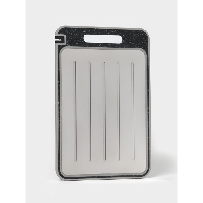 Доска для разморозки и разделки продуктов с точилкой для ножей Magistro, 3 в 1, 37,5&times;25,5&times;0,8 см, серебристая