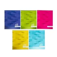 Тетрадь 48 листов в клетку Calligrata &laquo;Мозаика&raquo;, обложка мелованный картон, блок №2, белизна 75% (серые листы), МИКС