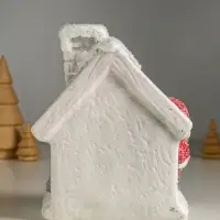 Сувенир керамика свет "Дед Мороз у домика" 12х7х15,5 см