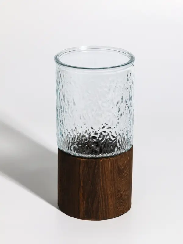 Ваза стекло настольная "Лесли" размытость, 20х10 см, прозрачный