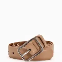 Ремень жен 05-01-02-01, Июнь2505, 3*0,3*110 см, без винта, пряж мат металл, 1 прокол, бежев   109031