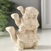 Фигурка гипс &laquo;Три черепахи&raquo;, 10&times;8&times;5 см, слоновая кость