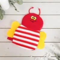 Мочалка-варежка детская для купания Доляна &laquo;Пчёлка&raquo;, цвет МИКС