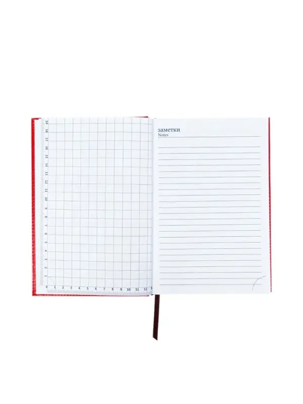 Ежедневник недатир А5 160л Небраска красный