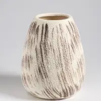 Ваза настольная керамика "Беажио" классик, 17,5х14 см, бежево-коричневый