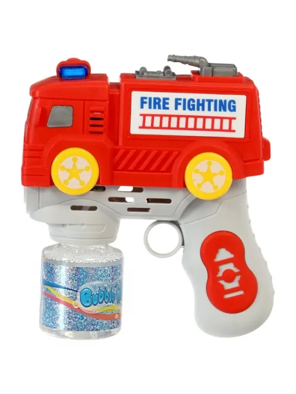 Генератор мыльных пузырей "Пожарная машина", световые эффекты, работает от батареек
